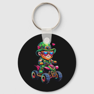 Atv 4 Wheeler Leprechaun Kids Mens Womens St Patri Key Ring