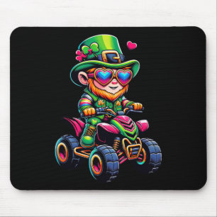 Atv 4 Wheeler Leprechaun Kids Mens Womens St Patri Mouse Mat