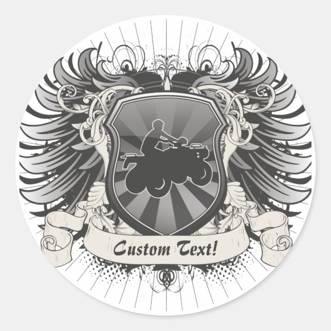 ATV Crest Classic Round Sticker (Front)