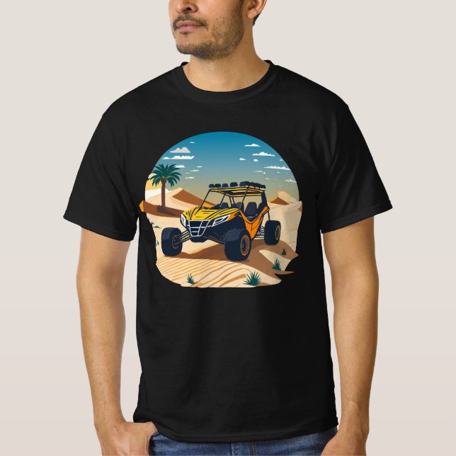 ATV Dune Buggy Crossing Desert Tee Shirt (Front)