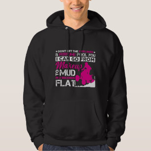 ATV Girl Makeup Offroad vehicles Quad Bike Driver Hoodie
