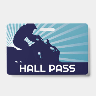 ATV Jump Teacher Hall Pass ID Badge