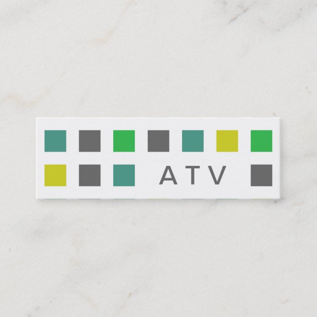 ATV (mod squares) Mini Business Card (Front)