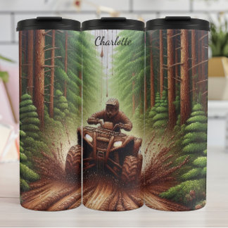 ATV Mudding: Forest Off-Road Thrill Thermal Tumbler