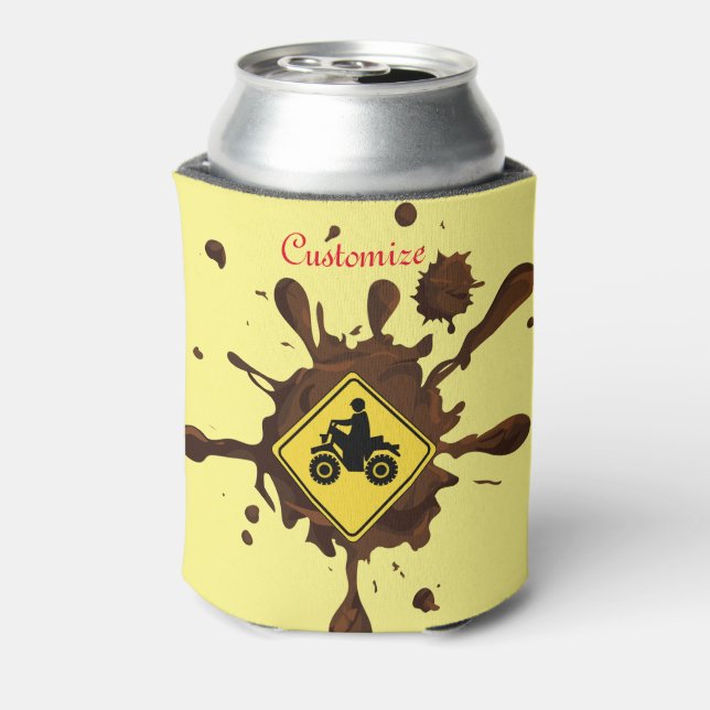 ATV Mudding Sign Thunder_Cove Can Cooler (Can Back)