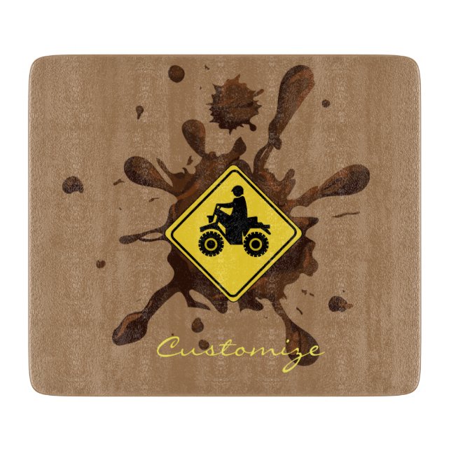 ATV Mudding Sign Thunder_Cove Cutting Board (Front)