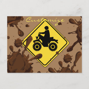 ATV Mudding Sign Thunder_Cove Postcard