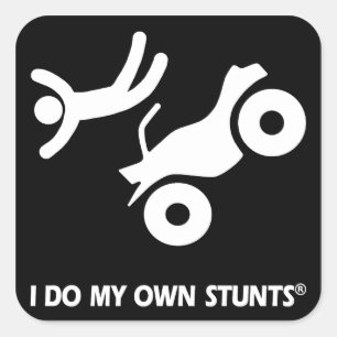 ATV My Own Stunts Square Sticker