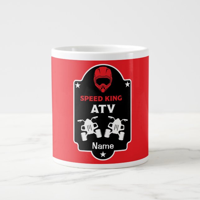Atv quad adventures   large coffee mug (Front)