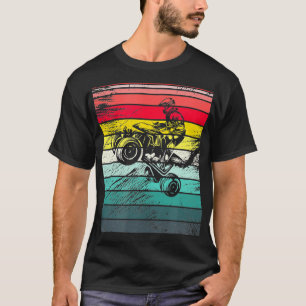 ATV Quad Bike 4 Wheeler Retro Vintage ATV Riding F T-Shirt