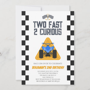 ATV Quad Four Wheeler 2nd Birthday Party Invitation