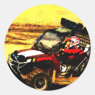 ATV Rider - All Terrain Extreme Motorsports Classic Round Sticker