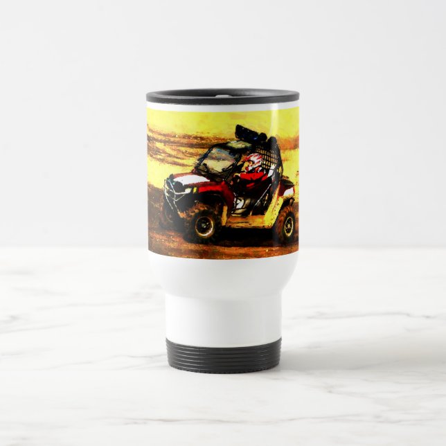 ATV Rider - All Terrain Extreme  Motorsports Travel Mug (Center)
