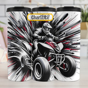 ATV Rider: Exploding Action Thrill Thermal Tumbler