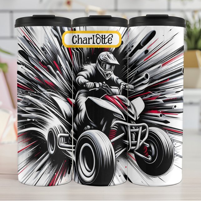 ATV Rider: Exploding Action Thrill Thermal Tumbler (Creator Uploaded)