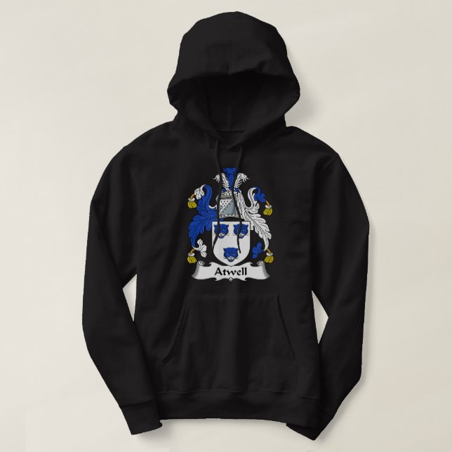 Atwell Coat of Arms  Family Crest  Hoodie (Design Front)