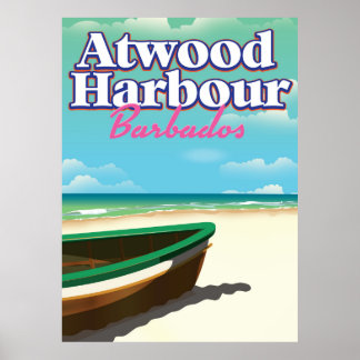 Atwood Harbour Bahamas travel poster