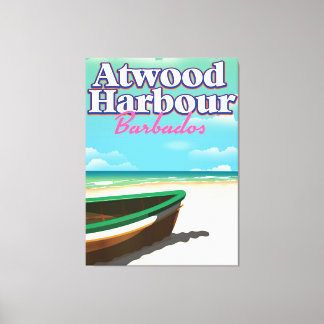 Atwood Harbour Bahamas travel poster Canvas Print