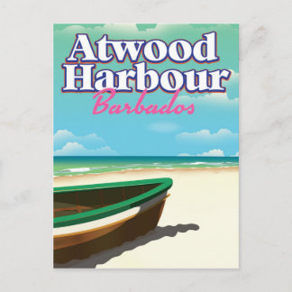 Atwood Harbour Bahamas travel poster Postcard