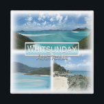 AU0111 Oceanica, Australia, Whitsunday, Fridge Magnet<br><div class="desc">Here you will find the souvenir of your vacation. This category contains fridge magnets of many locations in Australia. (AU0111 Oceanica, Australia, Whitsunday, Whitehaven Beach, Black Island, Panoramic view Whitsunday Islands beach, sea view Fridge magnet). Amaze friends and relatives with the unique souvenirs from your great trip. Try us. #LeoPepeDesign...</div>