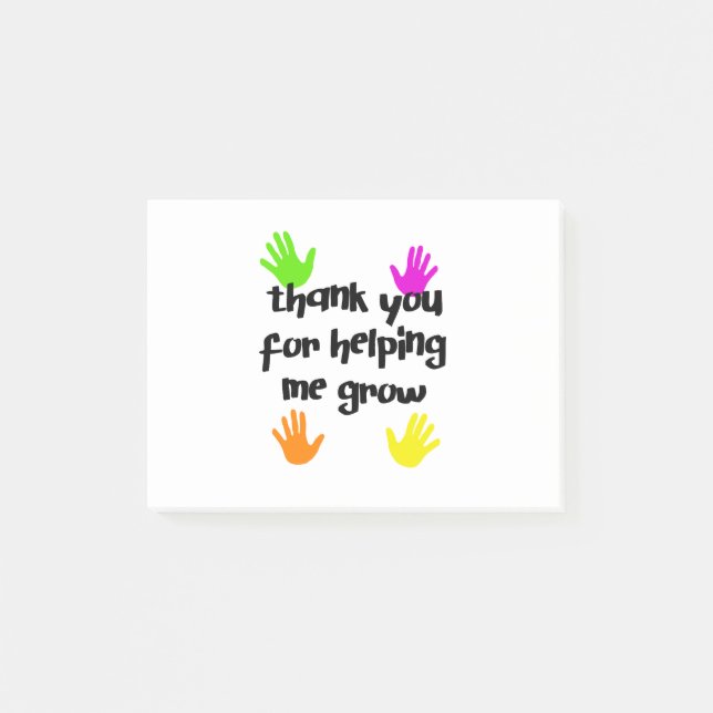 Au , autism kids thank you post-it notes (Front)