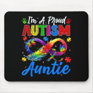 Au Awareness Proud Auntie Butterflies Family Mouse Mat