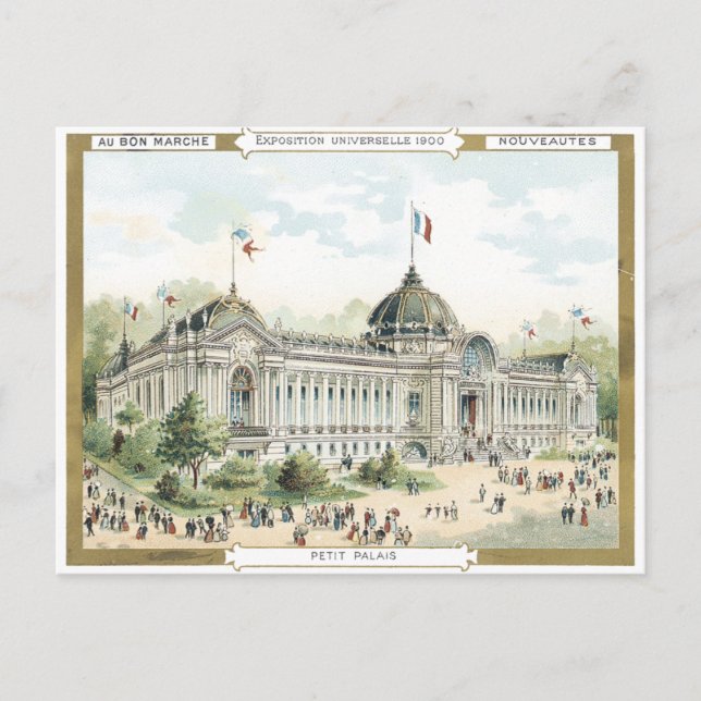 Au Bon Marche' 1900 Palais Victorian Postcard (Front)