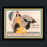 "Au Bon Marche" 1923 Art Deco Poster<br><div class="desc">1923,  Art Deco,  French Advertisement for "Au Bon Marche" Dept Store by Rene Vincent.</div>