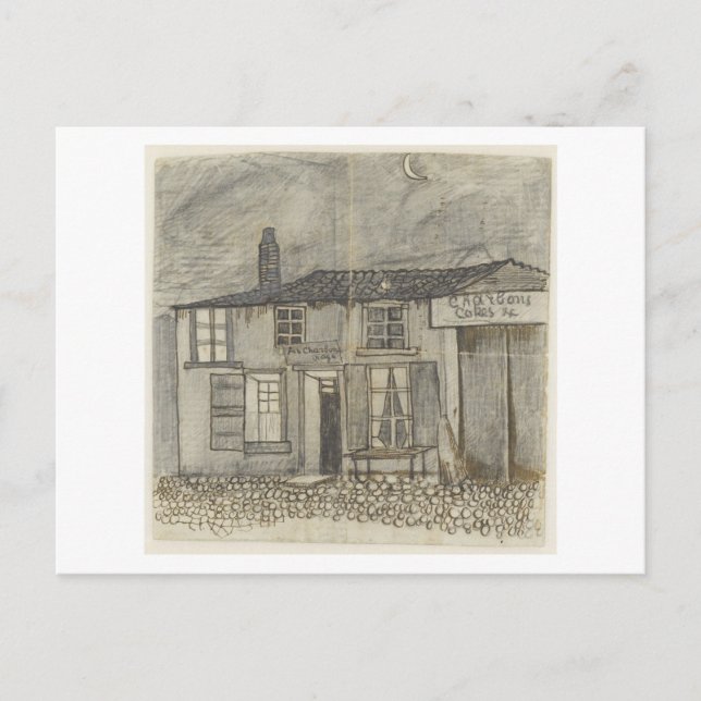 Au Charbonnage Café, Vincent van Gogh Postcard (Front)