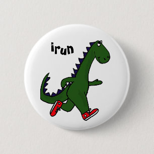 AU- Funny Jogging Dinosaur Button