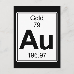 Au - Gold Postcard
