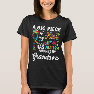 Au Grandpa _ Grandma Autistic Grandson Au T-Shirt