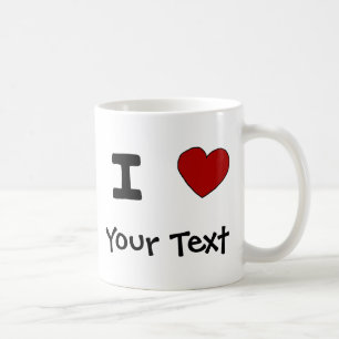 AU- I Heart Love Custom Design Coffee Mug