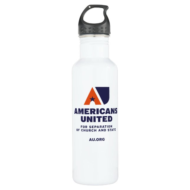 AU Logo Stainless Steel Water Bottle (Front)