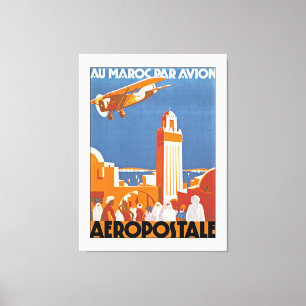 Au Maroc Par Avion Canvas Print