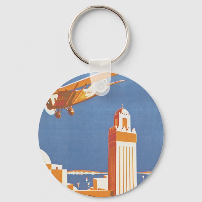 Au Maroc Par Avion Key Ring (Front)