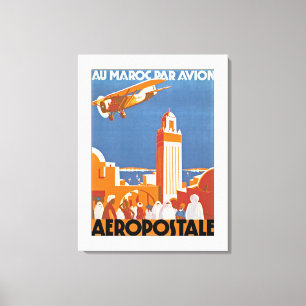 Au Maroc Par Avion - m Canvas Print