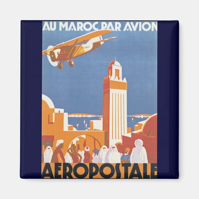 Au Maroc Par Avion Magnet (Front)