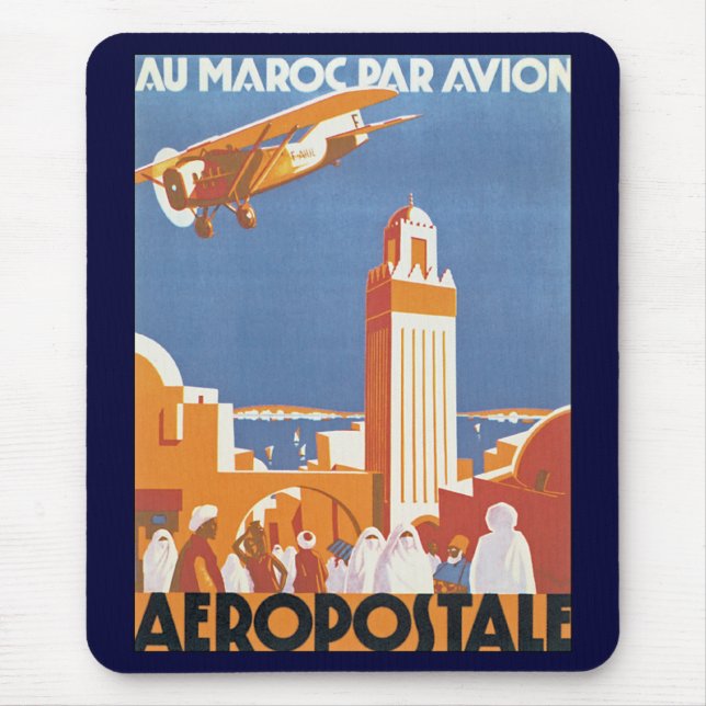 Au Maroc Par Avion Mouse Mat (Front)
