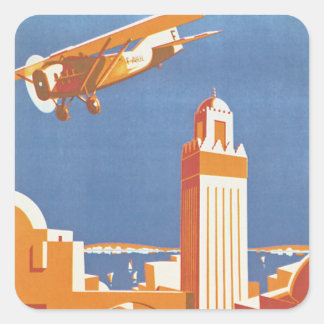 Au Maroc Par Avion Square Sticker