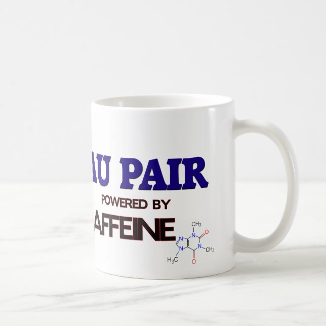 Au Pair Powered by caffeine Coffee Mug (Right)