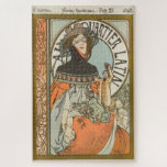 Au Quartier Latin by Alphonse Mucha Jigsaw Puzzle<br><div class="desc">Step into the vibrant artistic world of 19th-century Paris with Au Quartier Latin by Alphonse Mucha. This stunning Art Nouveau poster captures the bohemian spirit of the Latin Quarter, featuring Mucha’s signature flowing lines, elegant typography, and intricate decorative details. Originally designed as a promotional piece, this artwork radiates a sense...</div>