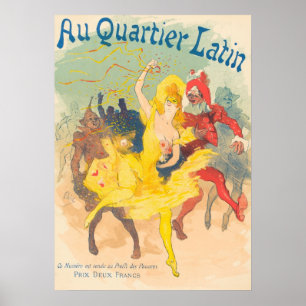 Au Quartier Latin "To the Latin Quarter" Poster