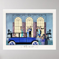 Au Revoir, 1920 Art Deco illustration