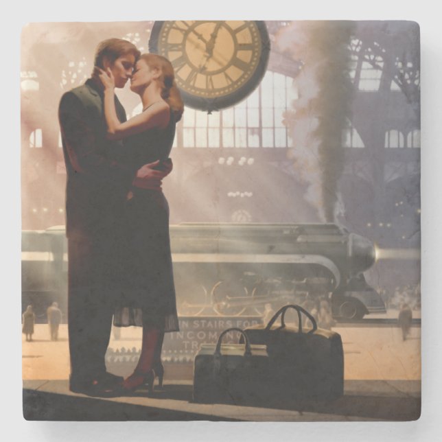 Au Revoir Stone Coaster (Front)