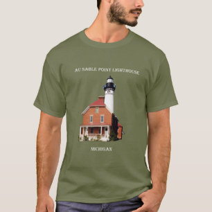 Au Sable Point Lighthouse shirt dark