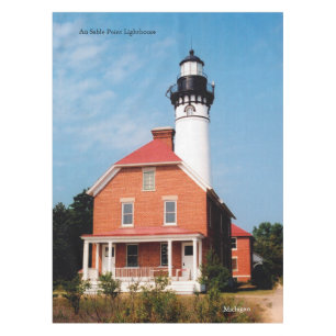 Au Sable Point Lighthouse Tablecloth