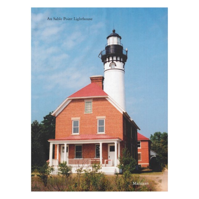 Au Sable Point Lighthouse Tablecloth (Front)