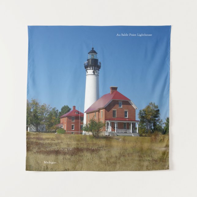 Au Sable Point Lighthouse Tapestry (Front)