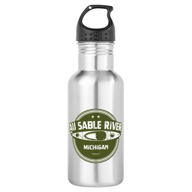 Au Sable River Michigan Kayaking 532 Ml Water Bottle (Front)